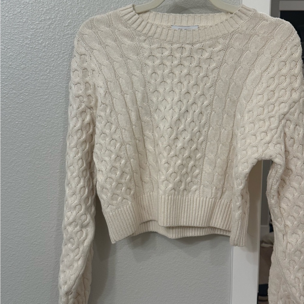 Other stories cable Knit Cream Sweater